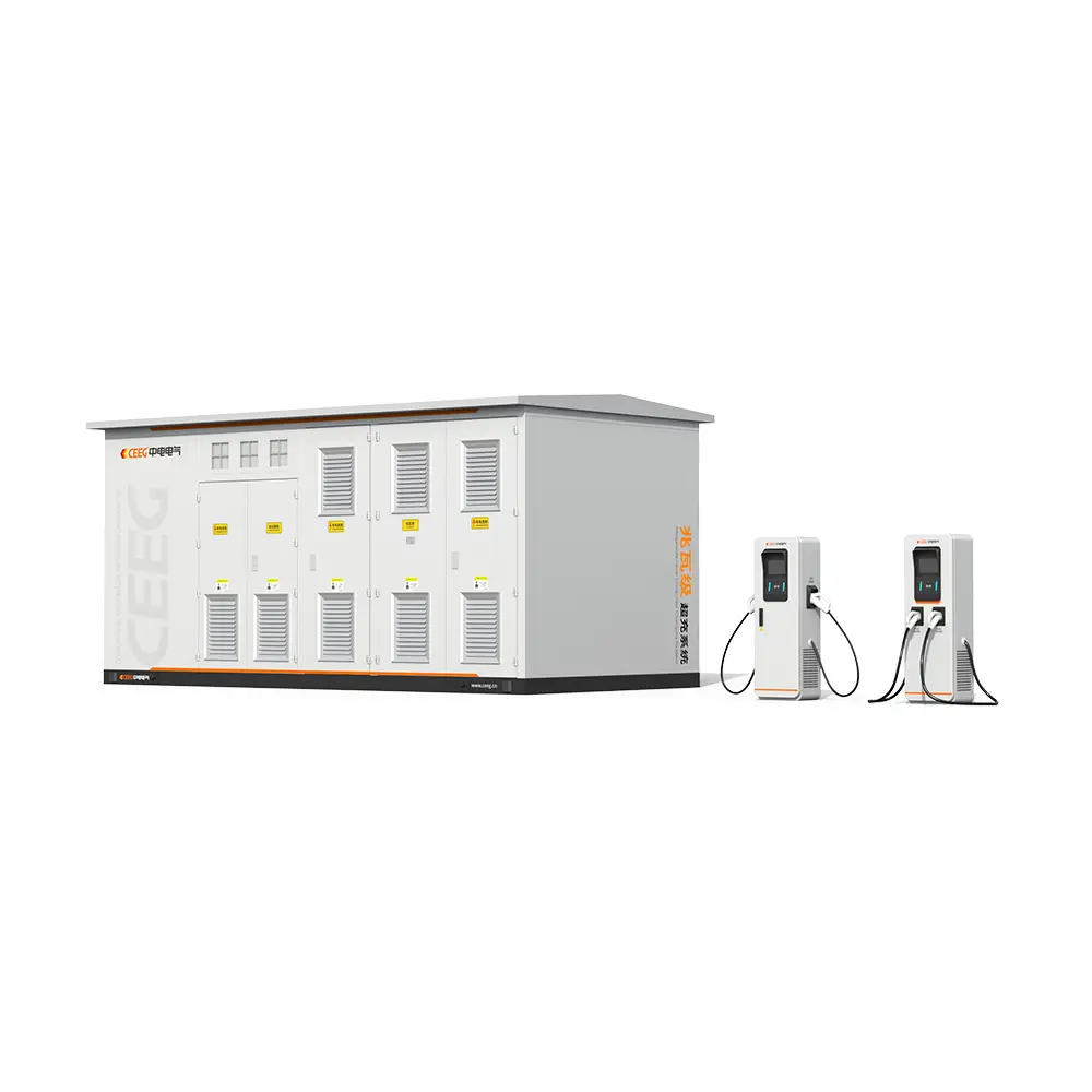 MW-scale MCS compact substation manufactured by CEEG for commercial fast charging infrastructure